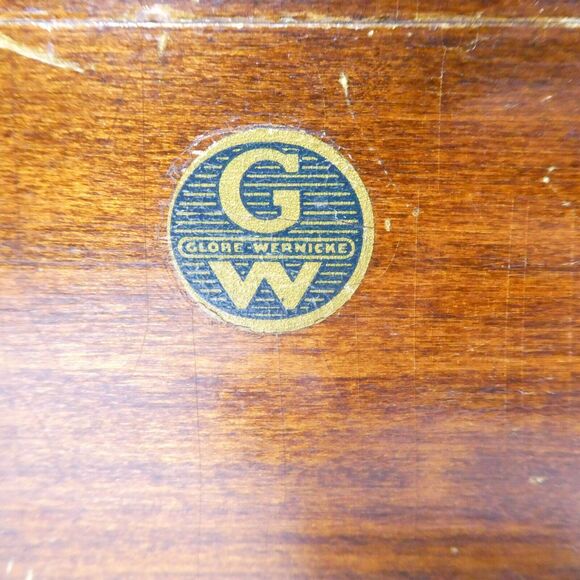 Globe Wernicke Wooden Recipe Box Card Holder Vintage 7310-C Peerless Tray - Picture 2 of 11